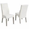 Set di 2 Sedie in Similpelle Bianca con Gamb