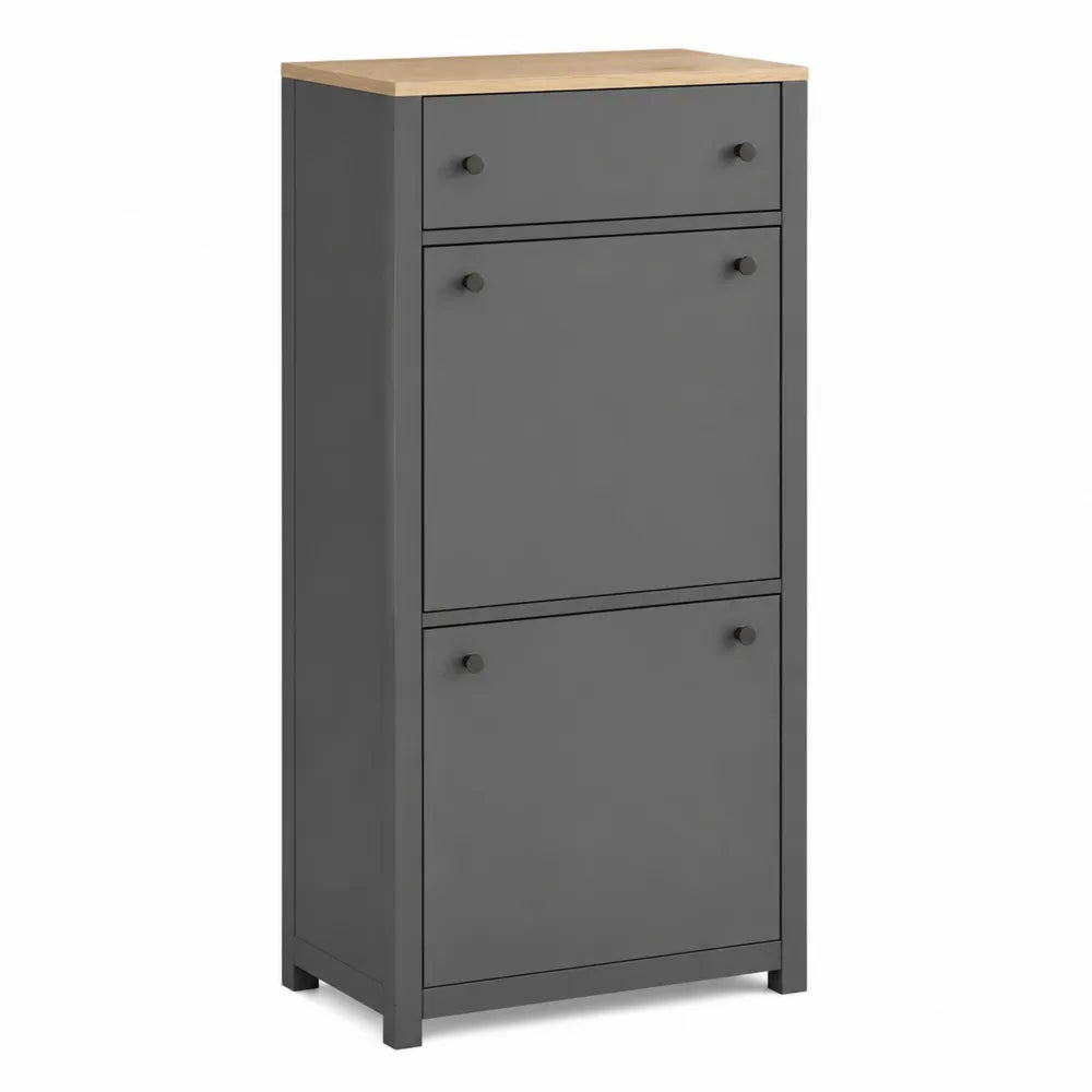 Scarpiera in MDF Grigio Scuro con To